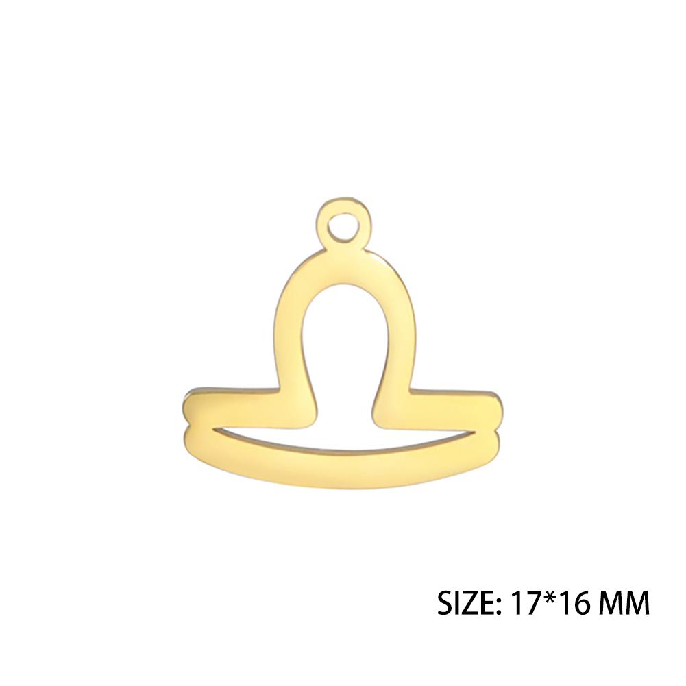12pcs/lot Stainless Steel Zodiac Charms Horoscope Astrological Sign DIY Pendant for Necklace Bracelet Jewelry Making
