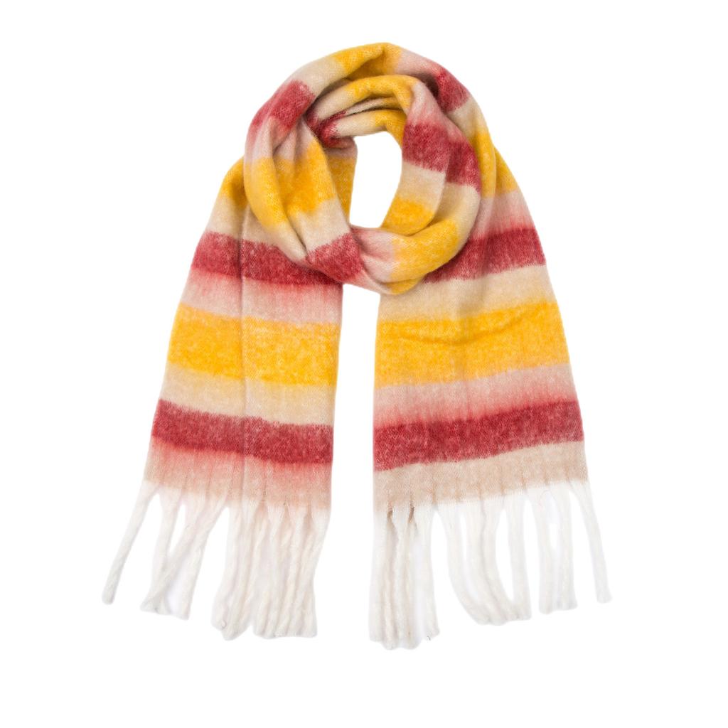 Winter Scarf Men Women Cashmere Warm Rainbow Hairy Pashmina Blanket Wraps Female Thick Soft Bufanda Tassel Shawl Poncho Echarpe