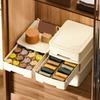 Plastic Underwear Storage Box Solid Color Large Capacity Socks Storage Box Stackable Drawer Type Drawer Wardrobe Partition