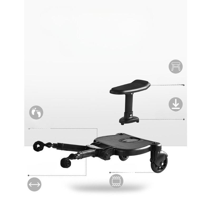 Universal Strollers Step Board Adapter Seat Second Child Jogger Twins Scooter Baby Pram Hitchhiker Bumper