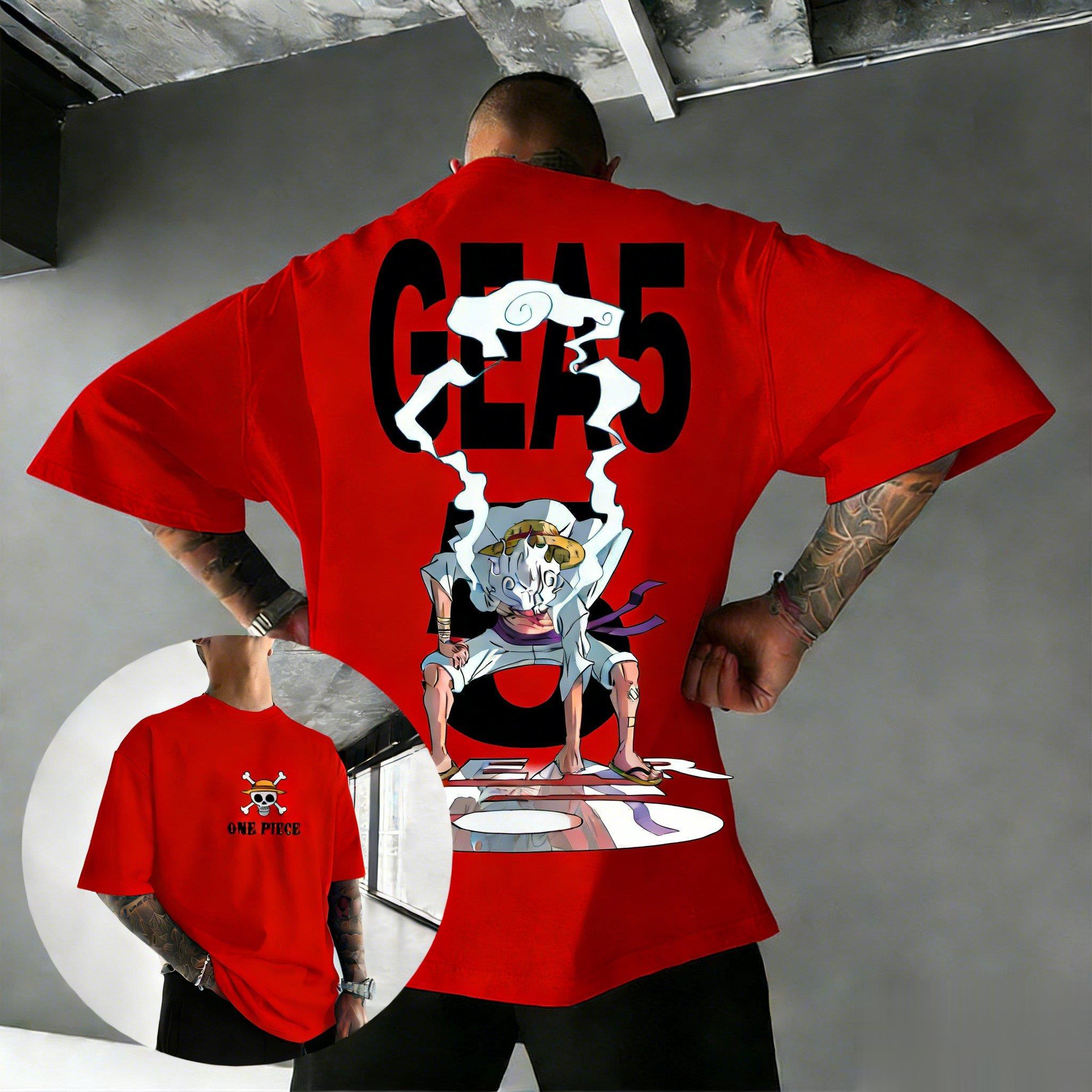 

Streetwear One Piece Gear 5 Luffy Anime T Shirt Men Women Cotton Short Sleeve Tee 2026 Summer New Graphic Print Casual Tops Y2k S