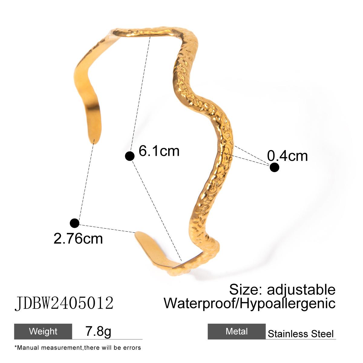 JYL TS Bracelet  18K Irregular Hammered Design Adds Texture & Luck JDBW2405012 китай розовый