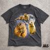 Three Marmot Retro Graphic Tshirts, Vintage Marmot Moon Tee, Funny Animal Shirt, Oversized Prairie Dog Tee, Cute Rodent Gift Tshirt