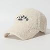 Baseball Cap Women's Solid Lamb Fleece Corduroy Splicing Cap Autumn and Winter Warm Baseball Cap