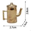 1/12 Dollhouse Mini Coffee Pot Kitchen Appliance Simulation Teapot Miniature Tea Kettle Model for