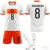 Maillot de Football Coupe du Monde 2026 Pays-Bas Extérieur pour Enfants et Adultes GRAVENBERCH #8