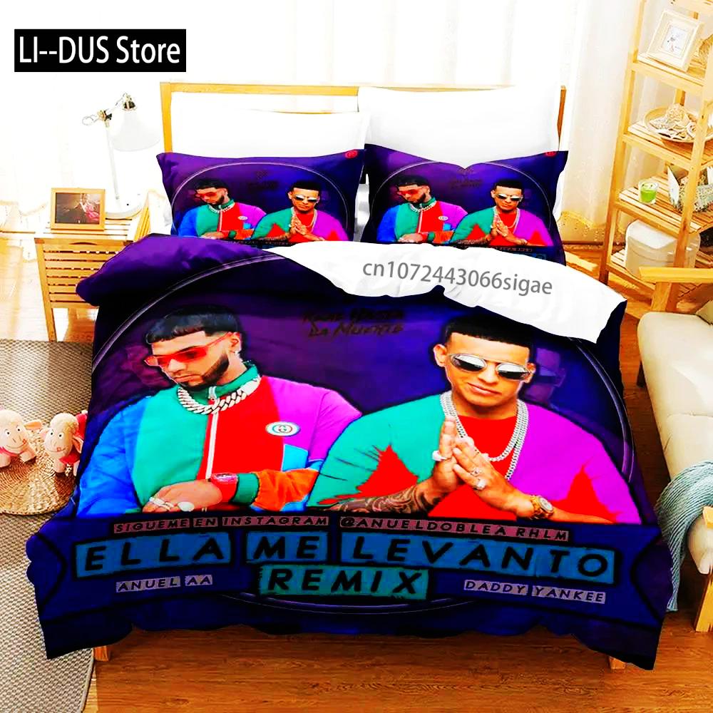 Anuel Aa Real Hasta La Boys Bedroom Duvet Cover Set Single Double Full Queen King Size 2024 Duvet Cover Bed Set