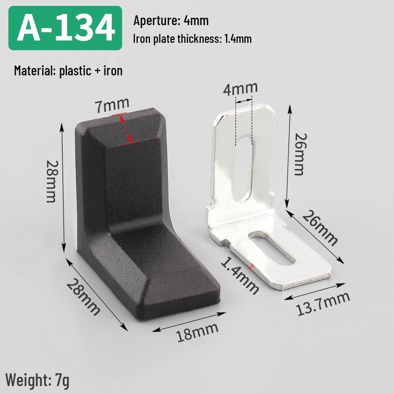 Nylon Cabinet Corner Bracket, 90° Thickened Right Angle Connector