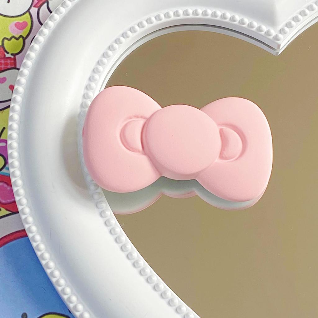 Rozkošná růžová kreslená sponka do vlasů s mašlí - Sladká srdíčková sponka pro dívky