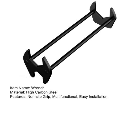 Under Sink Faucet Wrench Long-Arm Low-Profile Tight Spaces Plumbing Wrench Non-Slip Serrated Jaw Tool