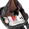 Weiche Leder Niet Modedesigner große Kapazität Damen Rucksäcke Mädchen Luxus Damen Rucksack Reisetaschen