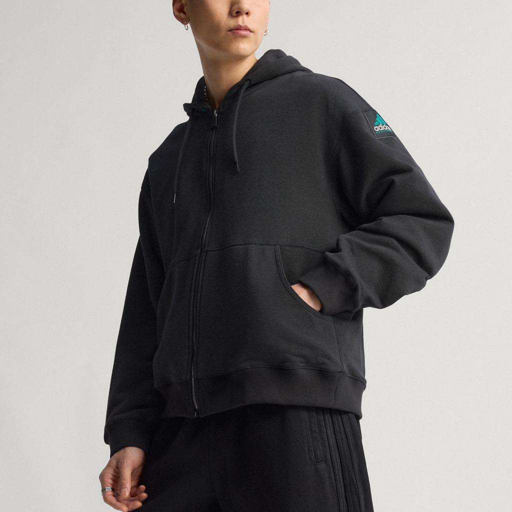 Adidas Felszerelés Sorozat FW25 Fényvisszaverő Logó Betű Sport Kapucnis Pulóver Hosszú Ujjú Kabát Férfi Kabát JX1460