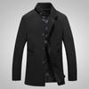Spring and Autumn Cotton Washed Cotton Jacket Men's Medium and Long Windbreaker Business Casual Men's Jacket