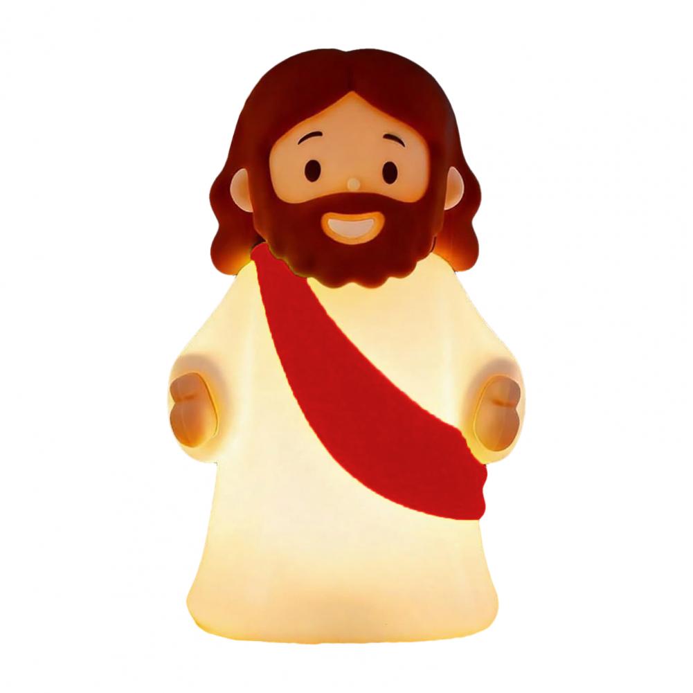 Little Jesus Night Light Rechargeable Night Light Mini Jesus Silicone Night Light with Dimmable Touch Control for Kids