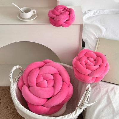 Rückenkissen Nordischer Stil Rosenblütenform Weiches Bequemes Kissen Wohnzimmer Schlafzimmer Büro Dekor