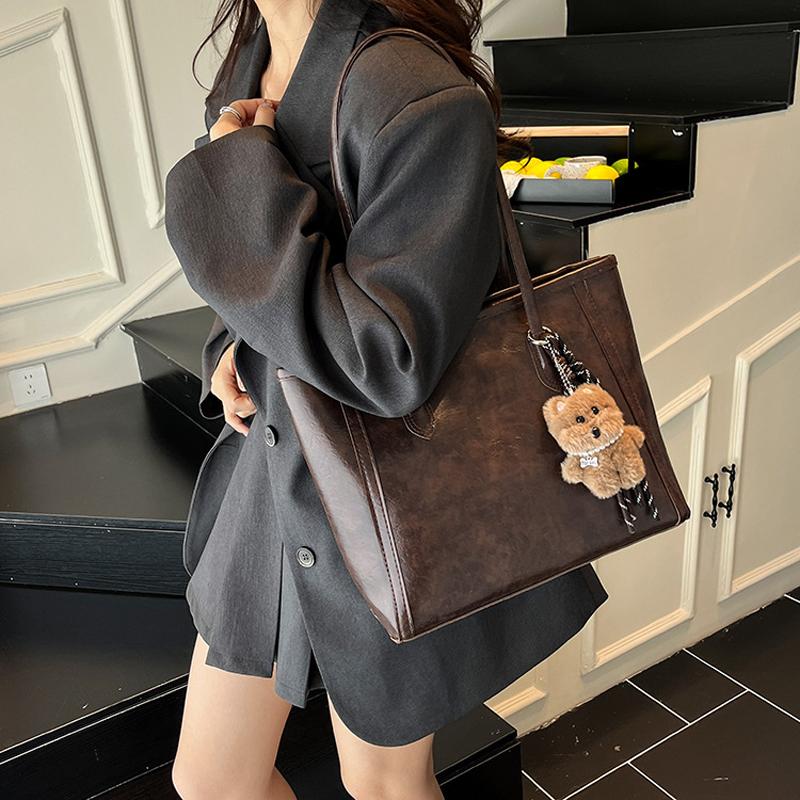 Tote Bag Women's Large-capacity Commuter Shoulder Bag Winter Fashion Trend Simple Handbag