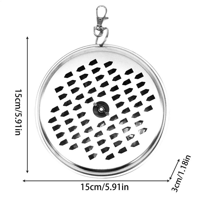 Porta Bobina Zanzariera Portatile Con Coperchio Acciaio Inossidabile Scatola Portabobine Zanzariera Bruciatore per Bobine Incenso a Spirale Anti-Zanzare