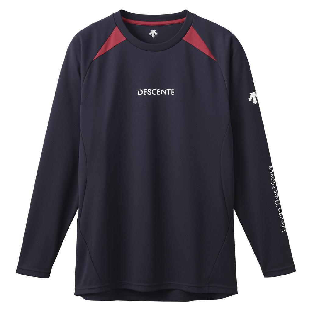 DESCENTE Long Sleeve Volleyball Easy Arm Flying Yuki Navy T-Shirt, Movement, Receive, Ishikawa,