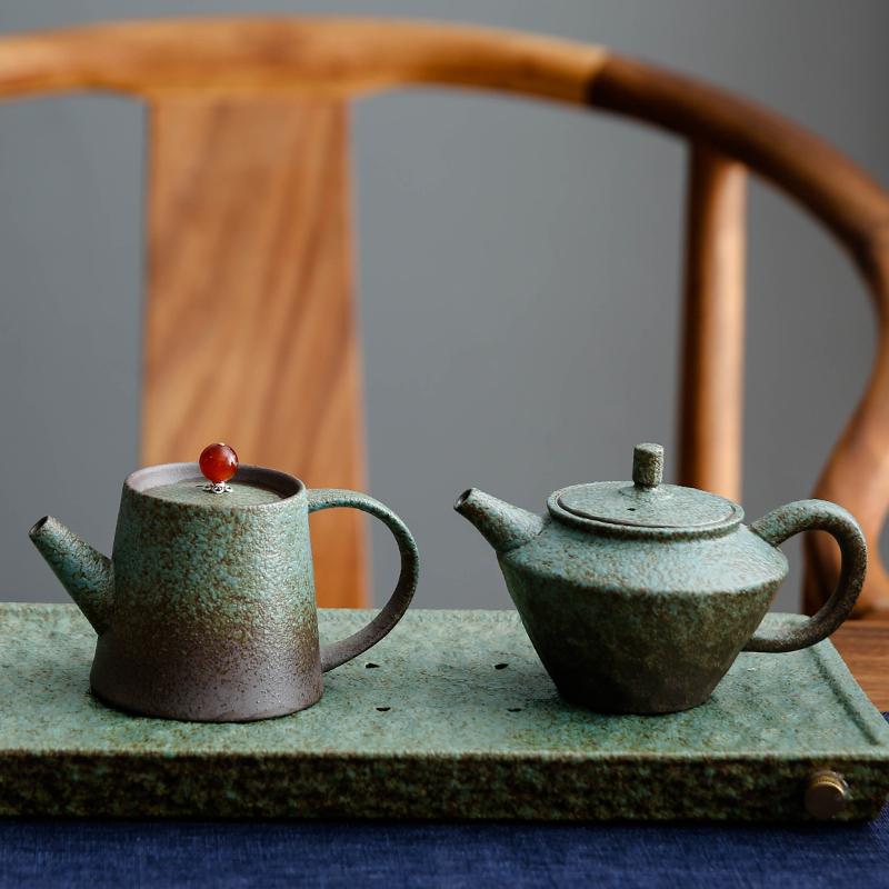 Japanese Style Stoneware Teapot Single Pot Large Capacity Side Handle Pot Household Retro Japanese Ceramic Kung Fu Tea Maker