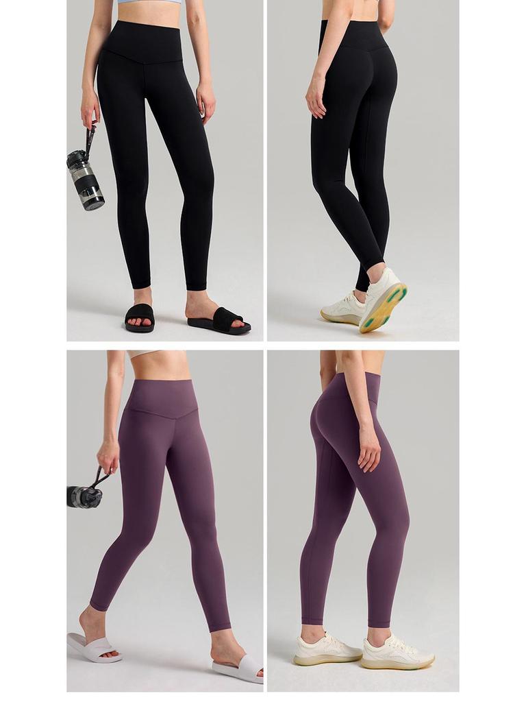 Damen High-Waist Po-Lift Yoga Leggings - Einheitsgröße, Hochelastisches Lycra