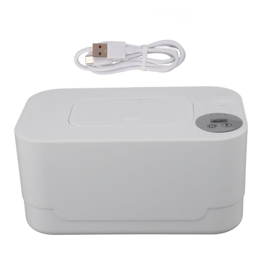 Feuchttuchwärmer mit Nachtlicht Temperatur einstellbar Nachfüllbar Multifunktional Tragbar USB Babyfeuchttuchhalter