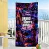 Grand Theft Auto Personalized Text Beach Towel Super Soft & Absorbent Ideal for Travel Outdoor Swim Pool Yoga Surf Camping Hiking Gym Gift Holiday