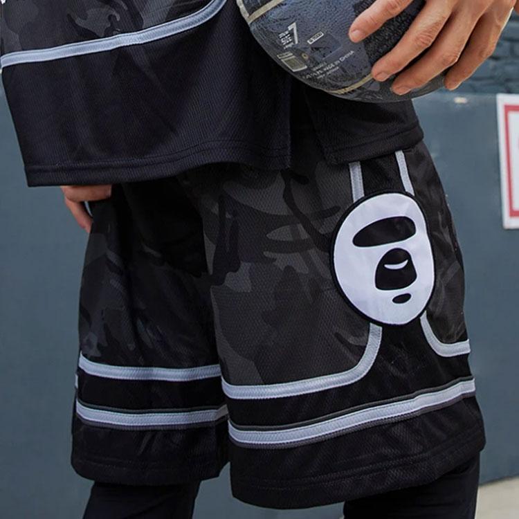 Li Ning Badfive Military Strategy Theme Printed Loose Casual Shorts Men Shorts Black AAPR361-1