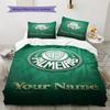Name Custom SE Palmeiras Logo Pattern Bedding Set Quilt Cover Pillowcase Home Decor Gift (1 * Duvet Cover + 2 * Pillowcase, Without Core)