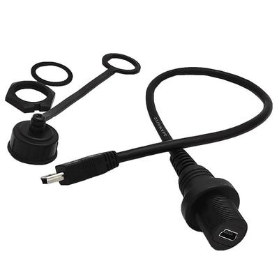 Mini USB 2,0 IP67 Wasserdichte Kabel, mini USB 2,0 Männlich zu Weiblich IP 67 Wasserdicht Panel Mount Anschluss verlängerungskab