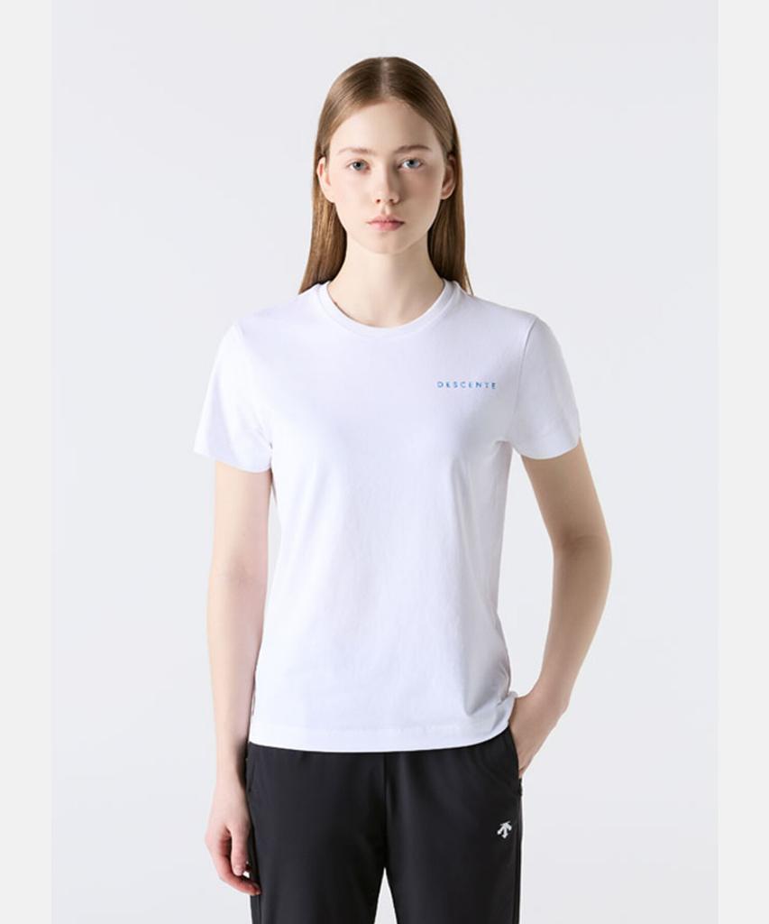 DESCENTE Women'S Graphic Cooling Short Sleeve T-Shirt White Sr122Pts31