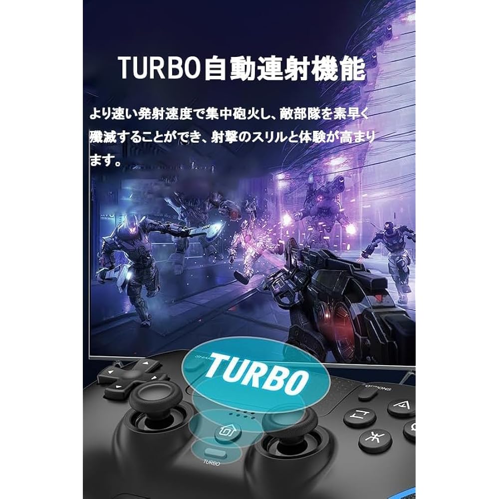 QISI PS4 Controller, Wireless Connection, Black, White, Macro Function, 1000mAh, Large Capacity, ...