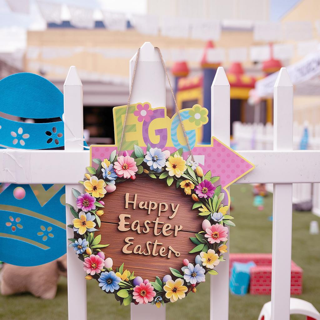 Easter-Themed Wreath Decoration, Perfect For Wall Hanging And Enhancing Holiday Atmosphere