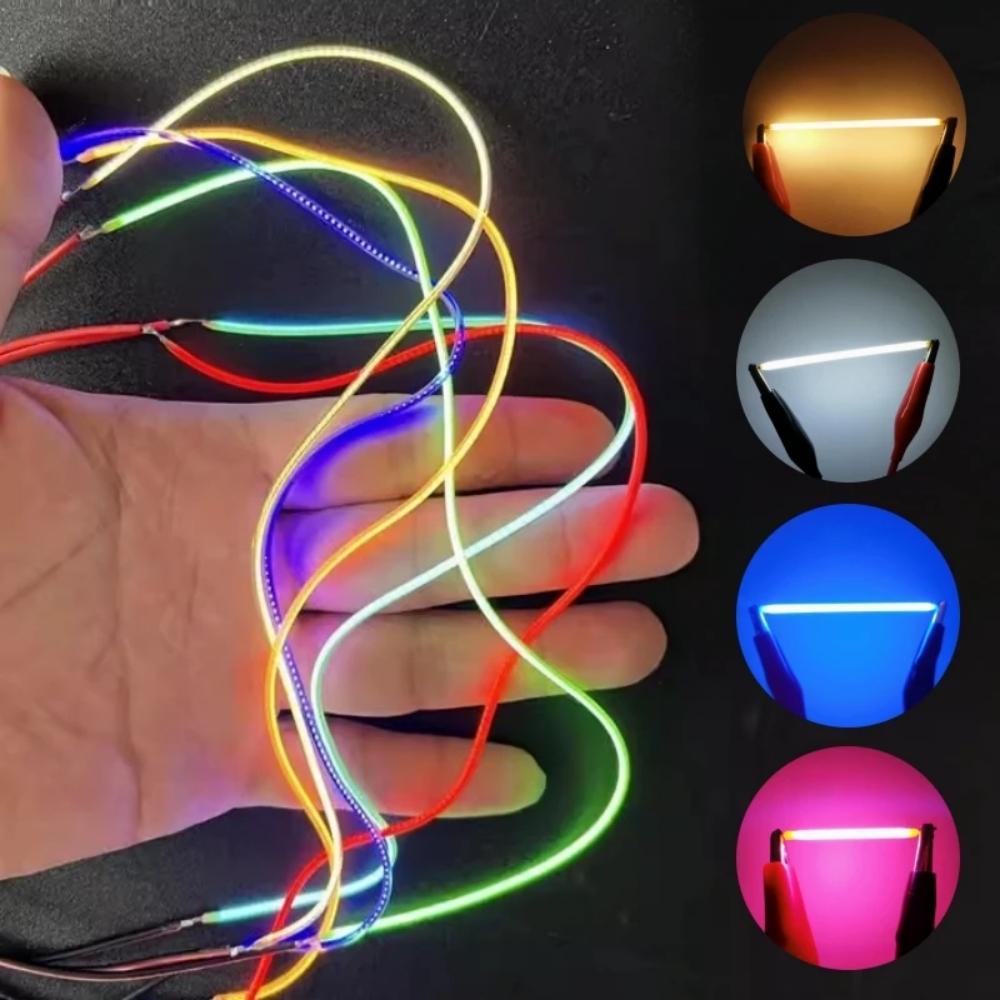 DC 3V COB LED Diode Yellow/Red/Blue/Green/White 60MM 125MM 145MM 185MM 300MM 450MM Edison Bulb Lamp Parts Flexible LED Filament