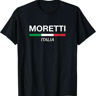 Moretti Italian Family Name Italy Flag T Shirt