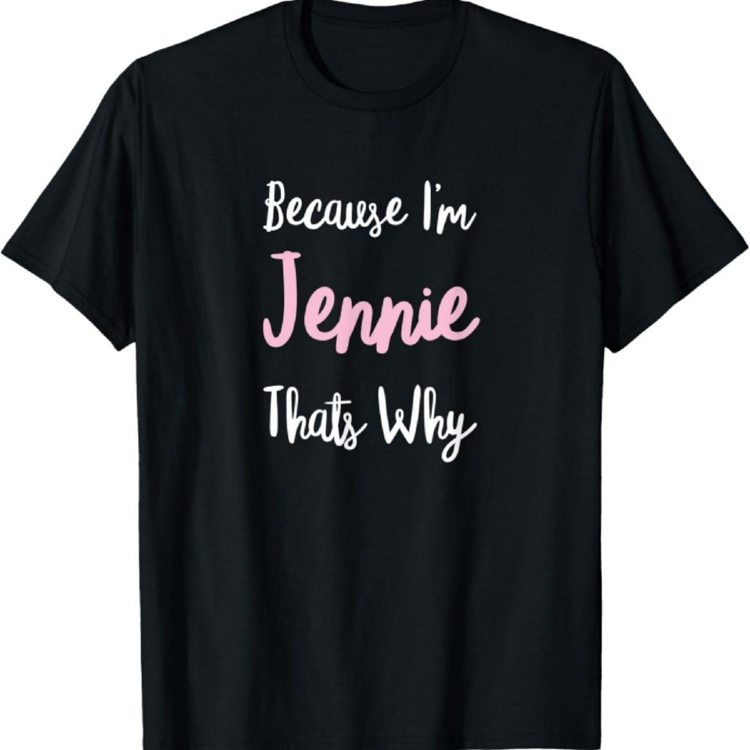 

Jennie Name Personalized Custom Women Girl Pink Kids Girly T-Shirt XXXXXL чорний