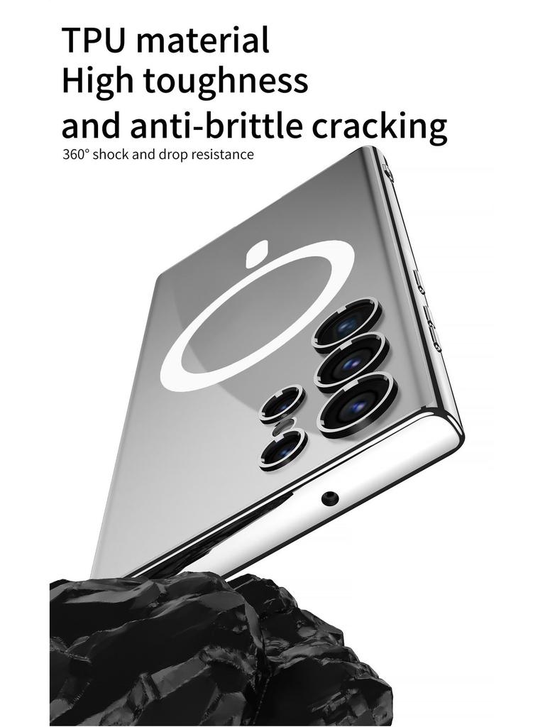 Samsung S24 Ultra Magnetic Wireless Charging TPU Transparent Phone Case