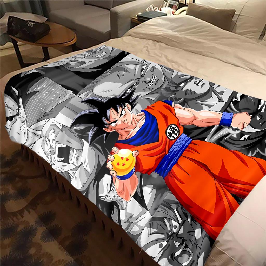 1 vnt. „Dragon Ball Super“ spausdinta flanelinė antklodė, aukštos kokybės, visų sezonų, namų dekoras, šiluma ir komfortas, puikiai tinka Kalėdų dovanoms