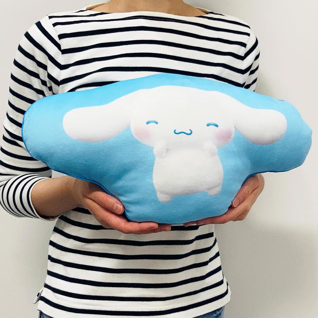 MORIPiLO Body Sanrio Characters Cinnamoroll Cinnamon Micro Plush Nap by Morishita Makura Pillow, (Die-Cut Cushion), Skin-Friendly Fabric, Toy, Pillow,