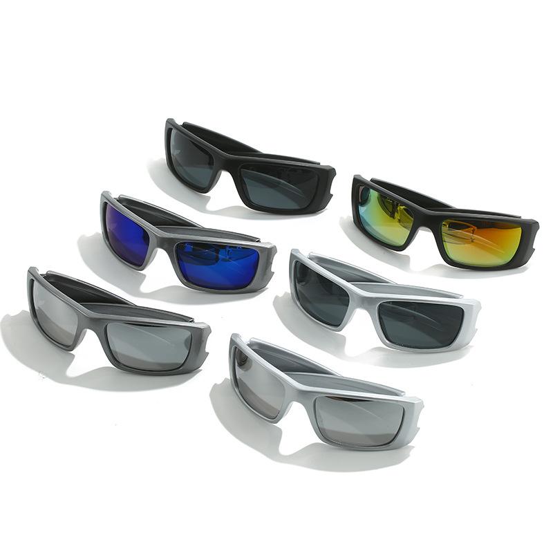 80S Square Cycling Glasses Men'S Sports Sunglasses Brand Design Windshield Sports Ink