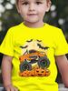 Kids' T-Shirt Truck Graphic 3D Print T-Shirt Halloween Pumpkin Themed Casual Short-Sleeved Summer Party Children's Clothing Boy