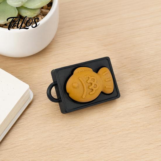 Talos 3D Printed Sea Bream Cake Fidget Toy, Taiyaki Keychain, Decompression Button, Finger Clicker Toys for Stress Relief