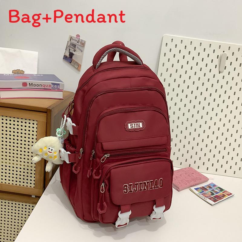 Nylon School Backpack With Design For Middle School Students And Laptop Storage