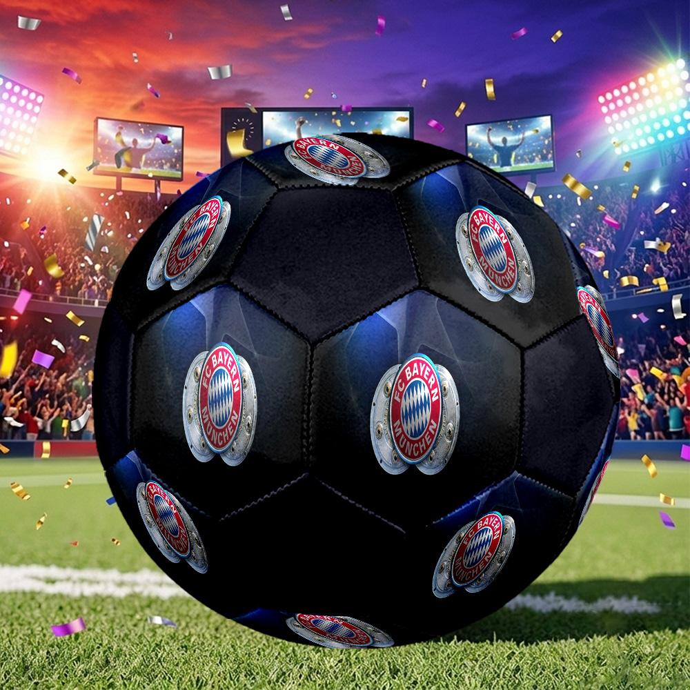 1pc Bayern Munich Crest Standard Size 5 Soccer ball, Durable game Soccer Ball for School Park Training & Daily Entertainment zq71430