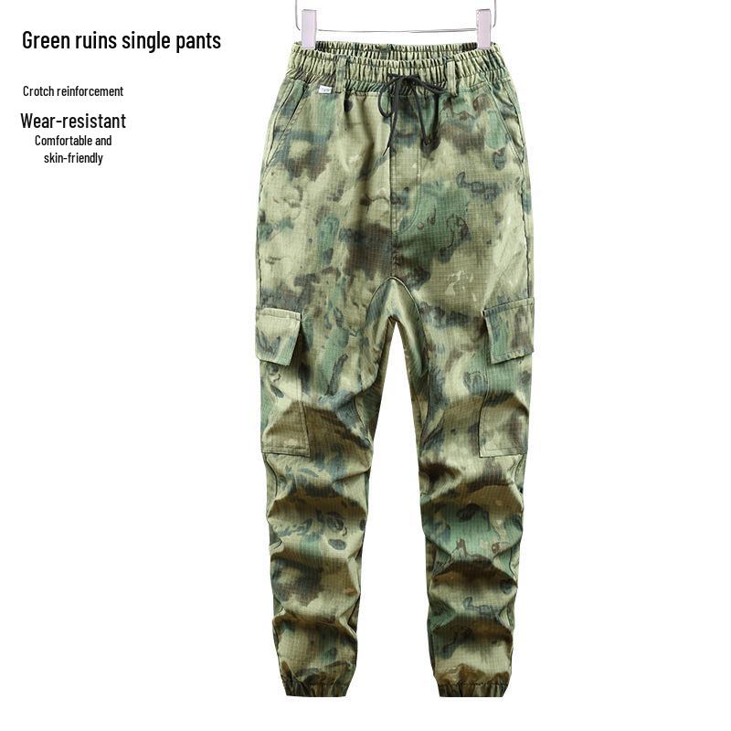 Men s Wear-Resistant Camouflage Work Overalls - Breathable, Splash-Proof for Spring/Autumn Construction or Auto Repair. Size 165 (90-110 lbs)