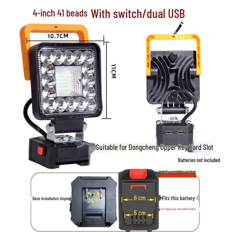 Big Muyi Tian Handheld LED Work Light with Lithium Battery for Auto Repair, Fishing, and Camping