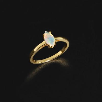 Anello S925 in argento con design semplice, colorato, pietra natale di ottobre, opali naturali, gioielli, moda, per uso quotidiano di donne e ragazze, regali squisiti