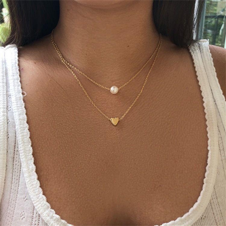 617 Low Price Multilayer Chain Choker Fashion Shiny Women's Jewelry Trendy Zircon Pendant Necklaces for Women Female Party Gift
