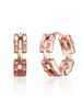 Ellejewelry 14K Goldpin Simple Two Square One-Touch Earrings Elgpee553
