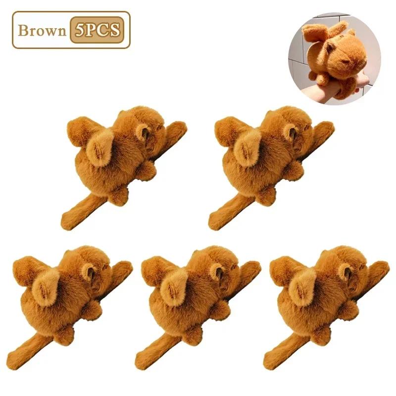 1-10PCS Capybara Pat Ring Capybara Bracelet Fun Pat Ring for Children Gift Wristband Bracelet Baby Photography Accessories