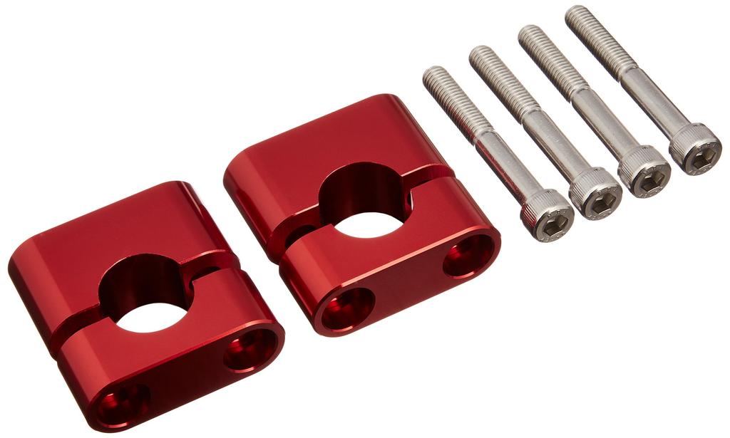 POSH FAITH Motorcycle Handlebar Raise for Zephyr Bracket, 10mm, 400/750/1100, Red, 031056-02